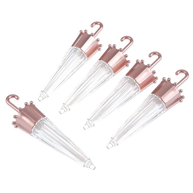 5 stuks 5.5ml paraplu lipgloss tubes diy containers fles lege cosmetische tubes