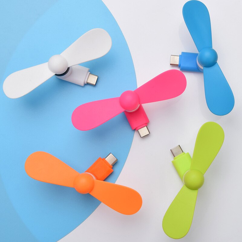 FFFAS Type-c Leuke Flexibele Mini Cool Hand Fans voor Xiaomi 4c 5 5s 6 Huawei P9 P10 zachte Type C Jack Interface Mobiele Telefoon Ventilator