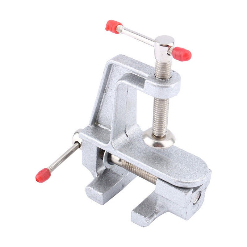 1pcs Vice Clamp 3.5 Inch Aluminum Miniature Small Jewelers Hobby Clamp On Table Bench Vise Mini Tool Vice Muliti-Funcational