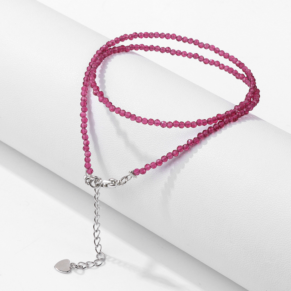 Mini Steen Kralen Ketting 2mm Facet Natuurlijke Agat Quartz Kettingen Vrouwelijke Mode Party Choker voor Vrouwen Meisjes Sieraden