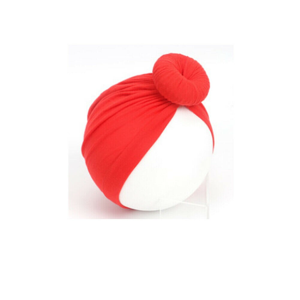 Neugeborenen Kleinkind Kinder Mädchen Baby Kleinkind Turban Verknotet Bogen Hut Cap Stirnband Haarband Headwear Reine Farbe Nette: Rot