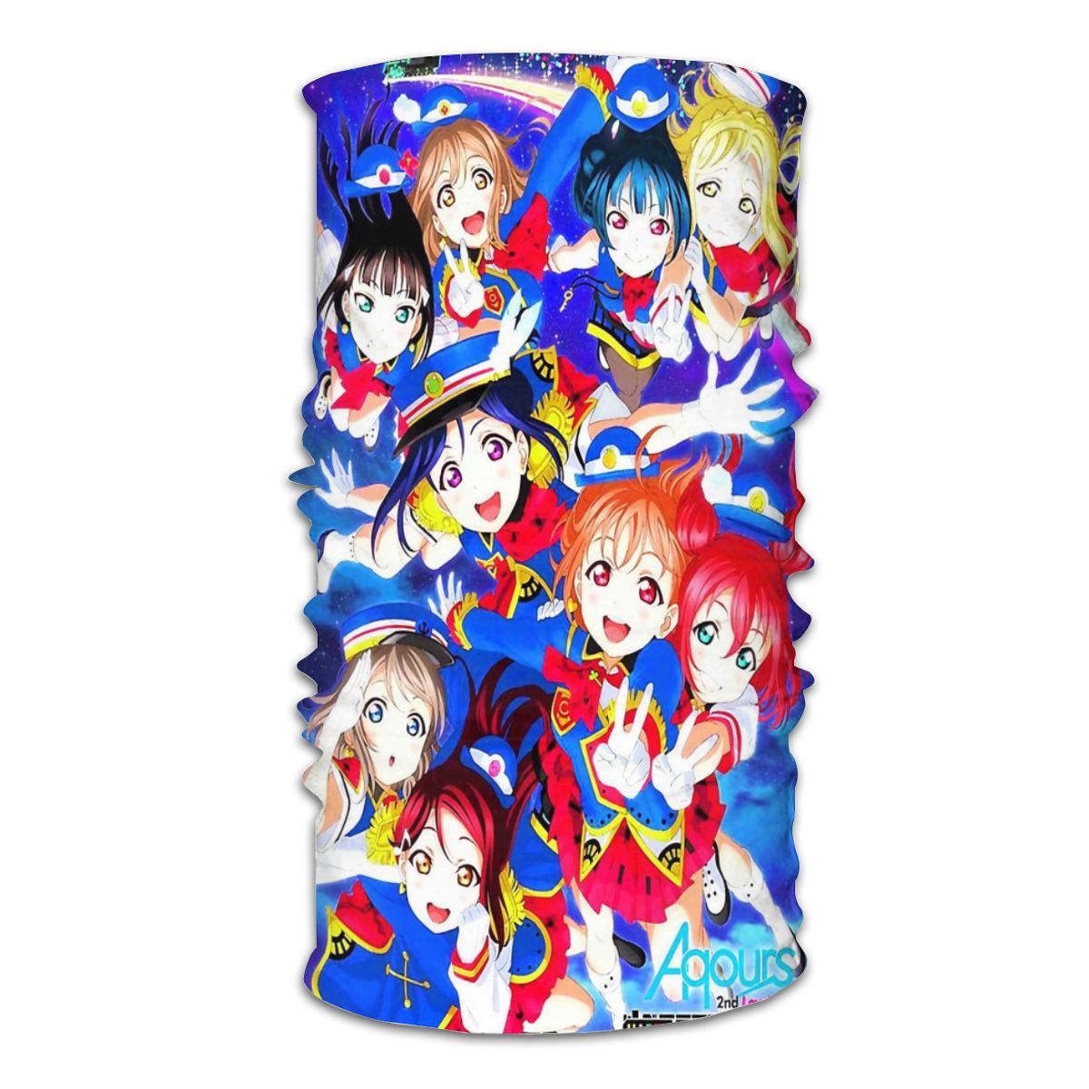 Happy Party Train - Love Aqours men's Magic Scarf Neck Face Cover Cycling Headband women Elastic snood scrunchie