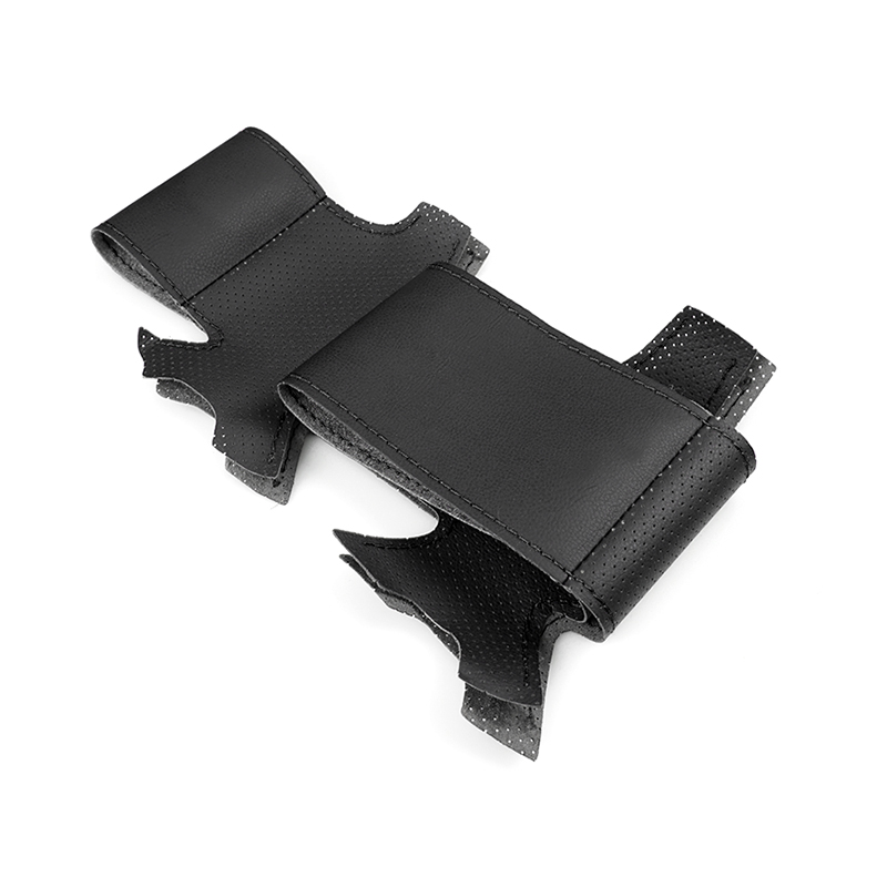 Funda de cuero perforada suave para VW Golf 4 MK4 1998-2004 Passat B5 1996-2005, cubierta de volante cosida a mano DIY, embellecedor de cuero: Plata
