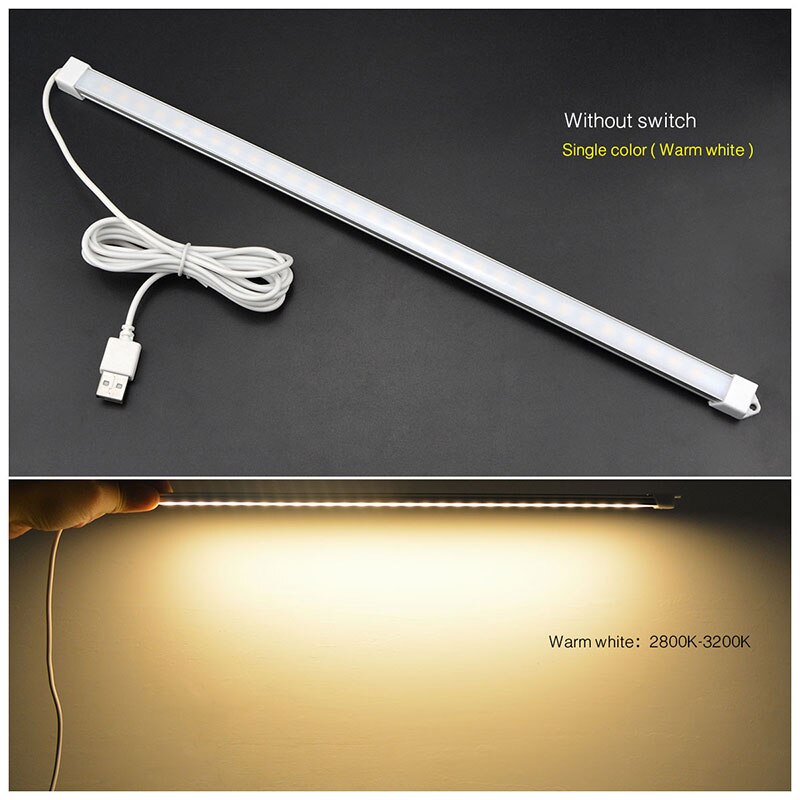 SMD 2835 5V USB LED Streifen Bar USB LED Schreibtisch Tisch Lampe Licht für Nacht Buch Lesen Studie Büro arbeit Kinder Nacht Licht: Warm white