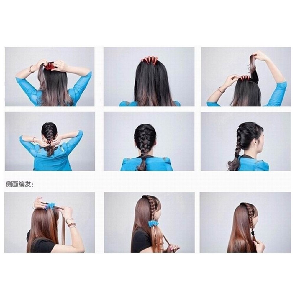 1Pc Lady Wonder Spons Hair Braider Twist Styling Braid Tool Holder Clip Diy