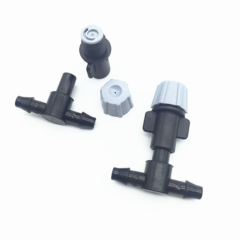 200 pcs Fog Nozzles With 4 / 7mm Connector Automatic spray nipple garden watering device Cooling System