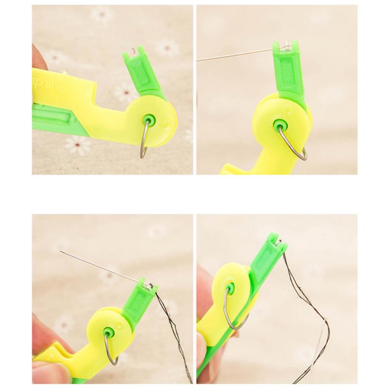 Convenient Durable Needle Threader Portable Automatic Needle Threader Easy To Use Sewing Tools Random Colors