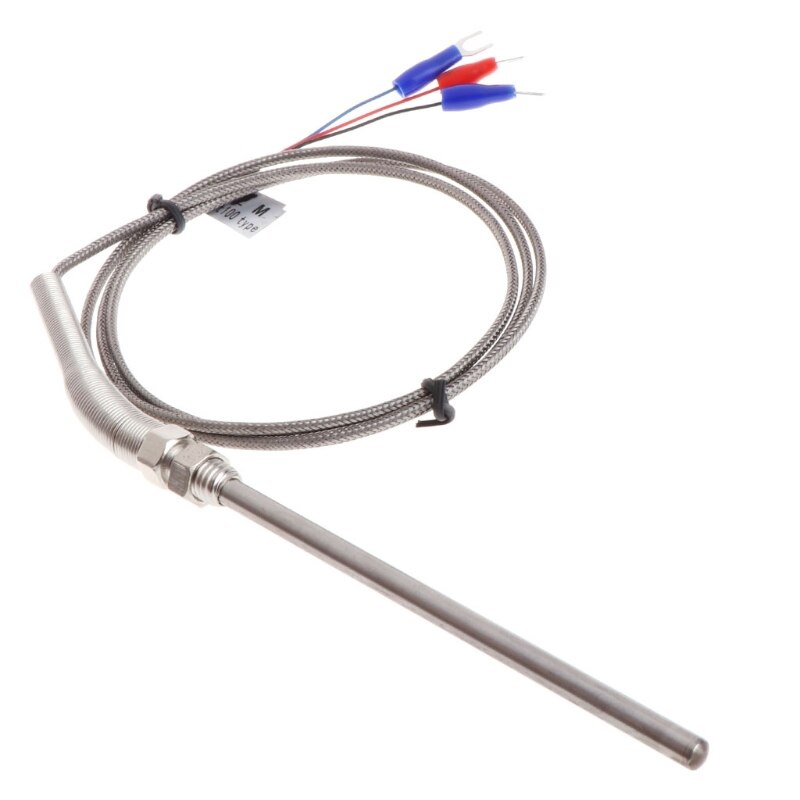 IDT PT100 Sensor de temperatura hilo M8 1M Cable de sonda de termopar 100mm 3 cables