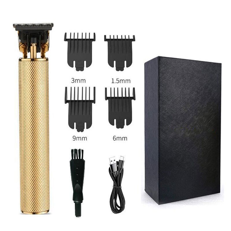 Tondeuse baardtrimmer olie hoofd haar mannen kapsel styling draadloos start met één knop usb-oplaadbaar geluidsarm gereedschap