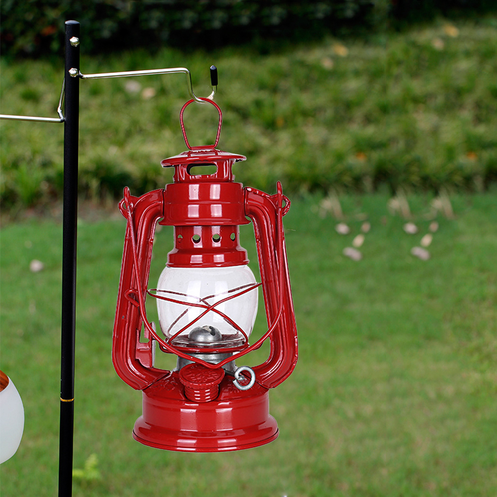 Vintage Hurricane Lantern Metal Kerosene Lantern Fuel Camping Lanterns with Handle for Patio Decoration
