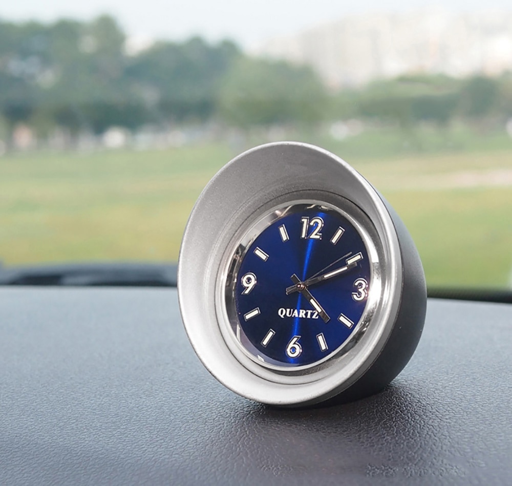 Auto Ornamenten 45mm Lichtgevende Quartz Klok Creatieve Mini Digitale Pointer Decoratie Horloge Automobiel Interieur Decor Accessoires