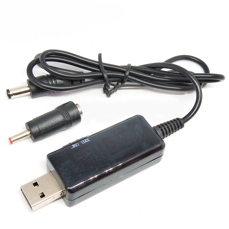 Convertidor de Cable USB DC 5V a 9V 12V USB Cable convertidor de aumento con DC Jack 5,5/3,5mm convertidor de voltaje