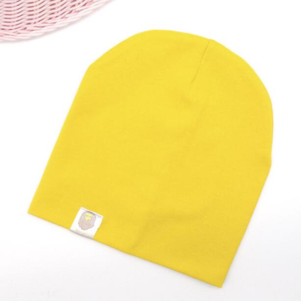 Winter Baby Girls Hats Scarf Set Soft Warm Children Pompom Accessories For 0-2 Years Kids Spring Autumn Caps: A Yellow