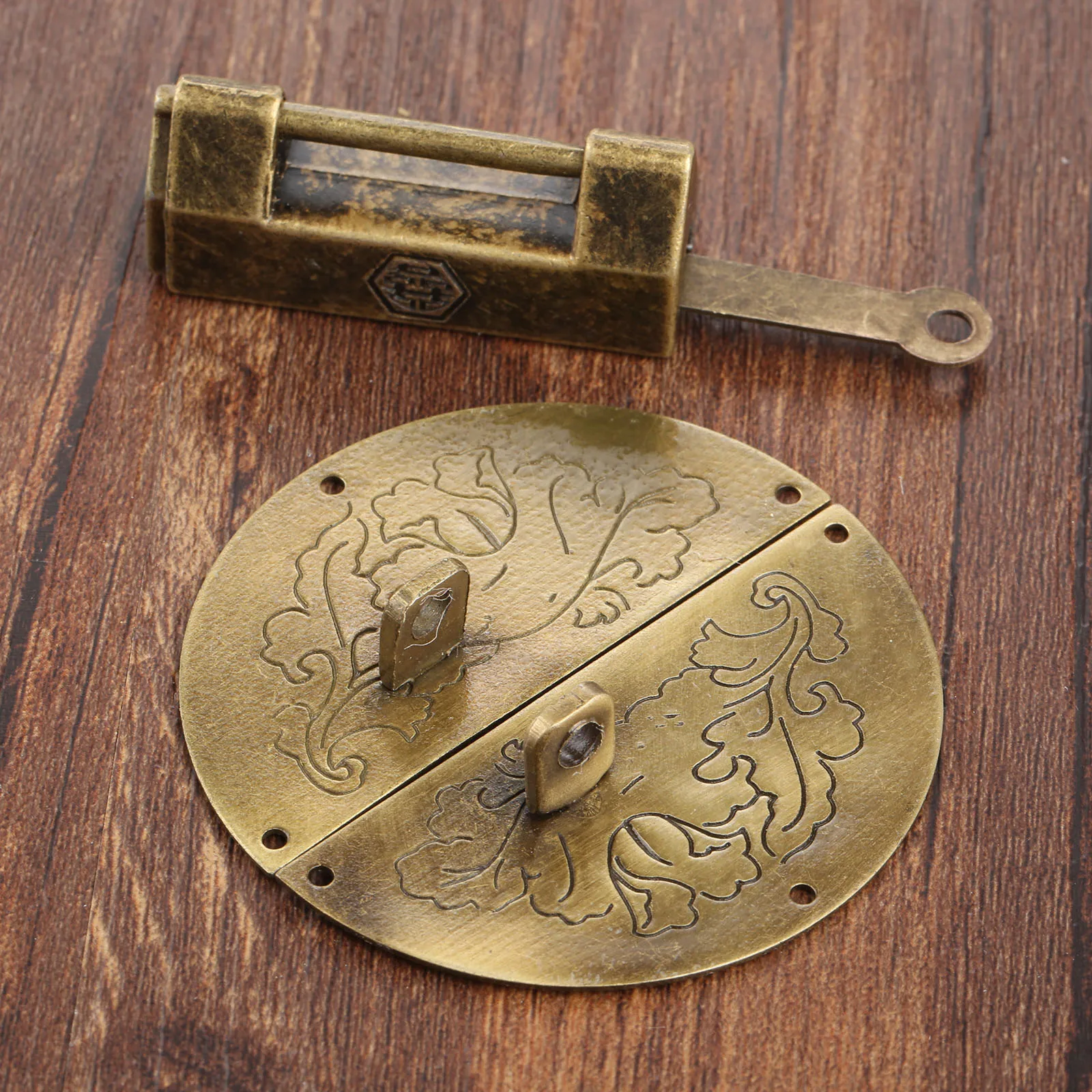 Antieke Meubels Decoratieve Hangslot Chinese Oude Lock Antieke Doos Toggle Klink Hasp Gesp Sluiting Voor Sieraden Houten Doos Hardware