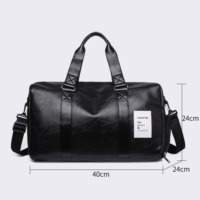 Reisetasche aus pu-leder, herren-reisetasche, aufbewahrungstasche für kleidung, große reisetasche, separate große fitnesstasche, sport-wochenendtasche