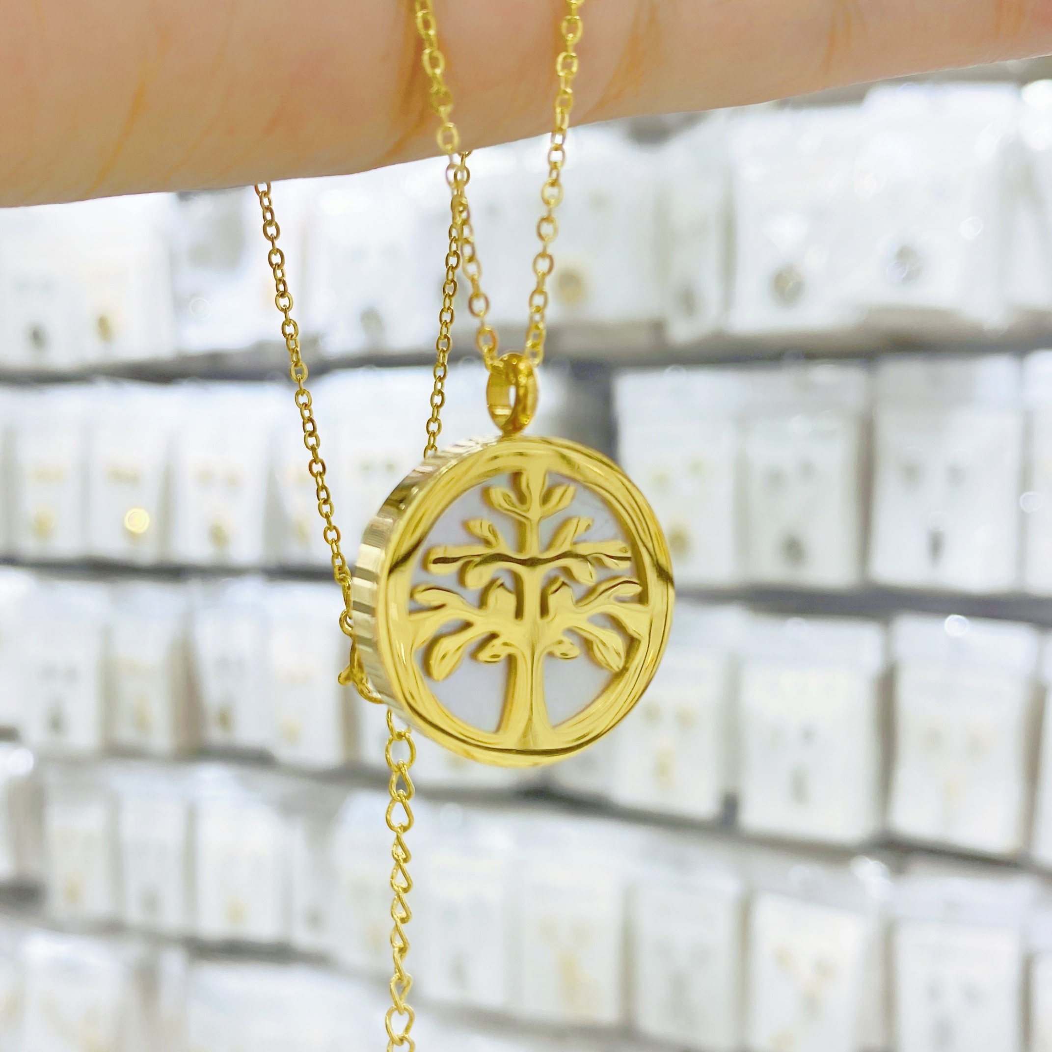 Roestvrijstalen ketting voor dames, heren, hartvormige boomhanger, choker, roségouden ketting, verlovingssieraden