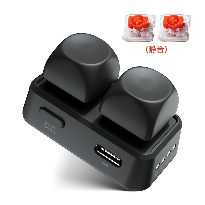 HanLinYue Free2 Mini Portable Keyboard Bluetooth RGB Swap Two-key E-book Page Turner PC Accessories for Tablet/phone/reader: camel / blue switch