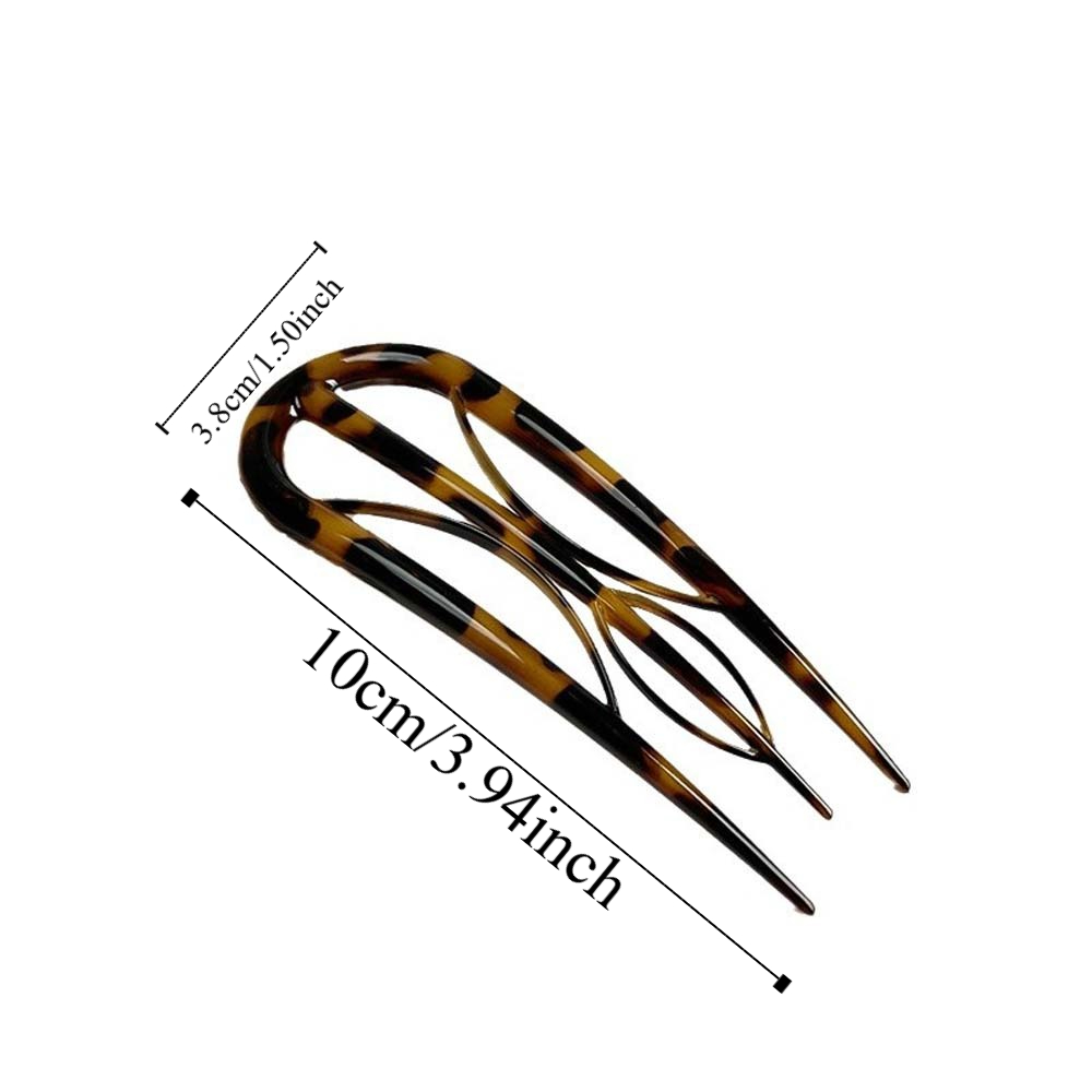 Geometrische Harz Haar Gabel Frisur Werkzeuge Wasserdichte Faule Haarnadel Haar Zubehör Hanfu Zubehör Blatt U-förmigen Haar Stick