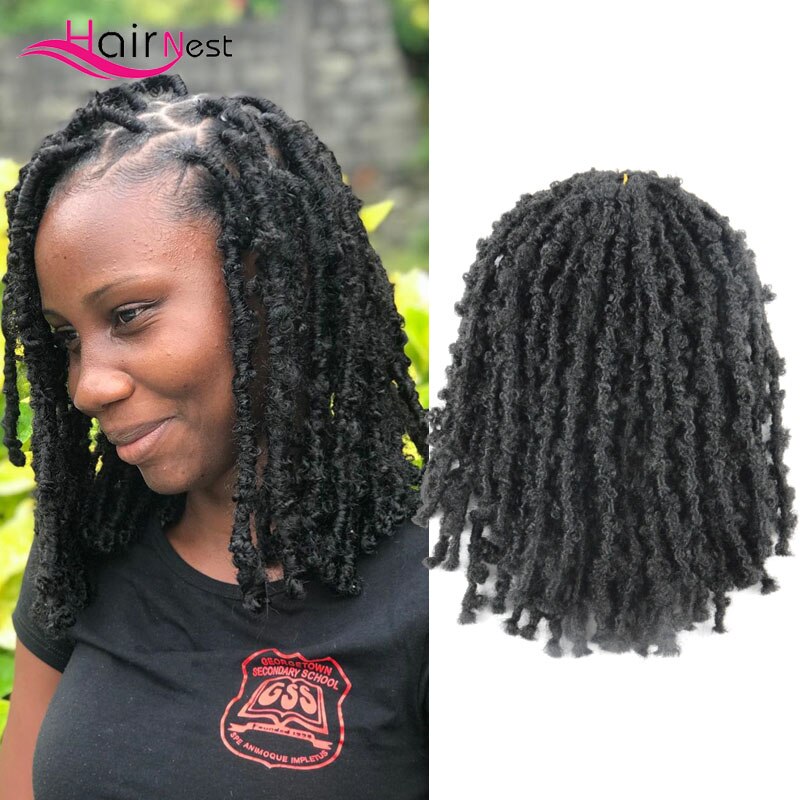 Hair Nest Crochet Braiding Distressed Locs Faux Locs Synthetic Hair Braiding Hair Extensions Braiding Hair Kanekalon for Women