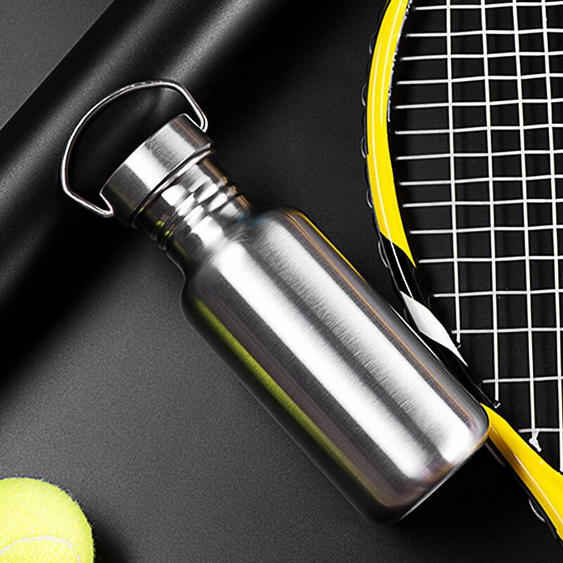 350/500/750ml grandes bouteilles d'eau de vélo d'extérieur en acier inoxydable à une seule couche pour bouilloire de sport