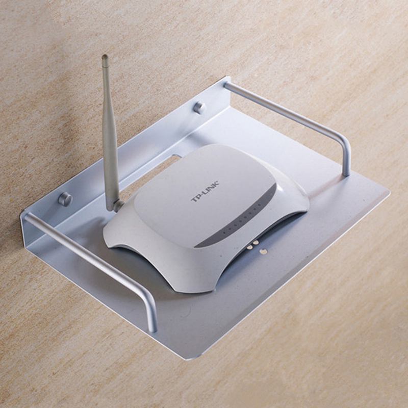 Caja de TV enrutador decodificador cajas Mini PC reproductor de DVD de una sola capa espacio de aluminio montaje en pared estante de almacenamiento soporte