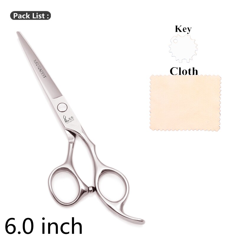 Set de Ciseaux de Coiffure - 6.0 Pouces 17.5cm JP Acier Inoxydable Ciseaux Amincissants pour Salon de Coiffure: M1006 yin  c 6n