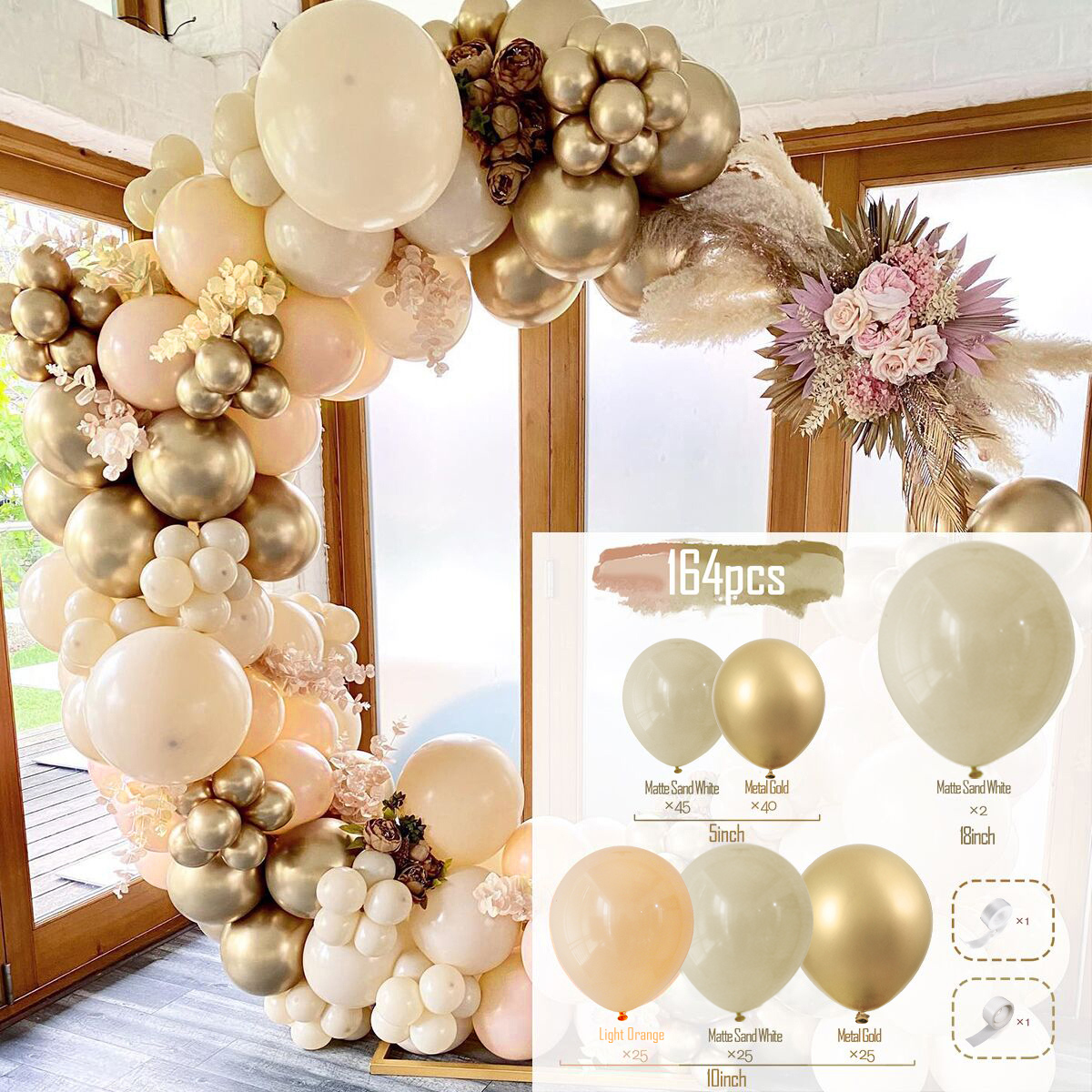Kit de arco de guirnalda de Globos marrón café albaricoque, decoraciones para de cumpleaños y boda, suministros de Baby Shower para niños, Globos de látex: Gris claro
