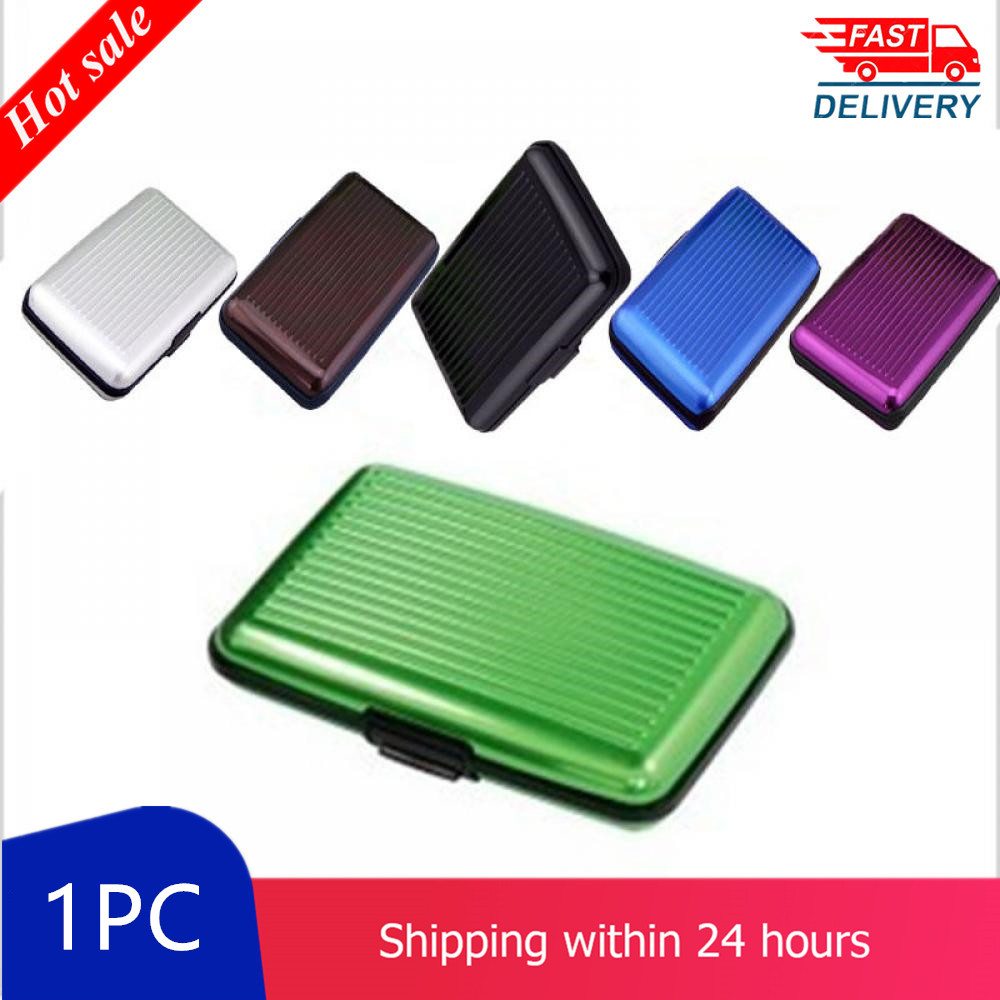 1Pc Metal Business Credit Card Pocket Id Kaarthouder Case Wallet Box Mini Antimagnetic Waterdichte Aluminium Kaarten Houder