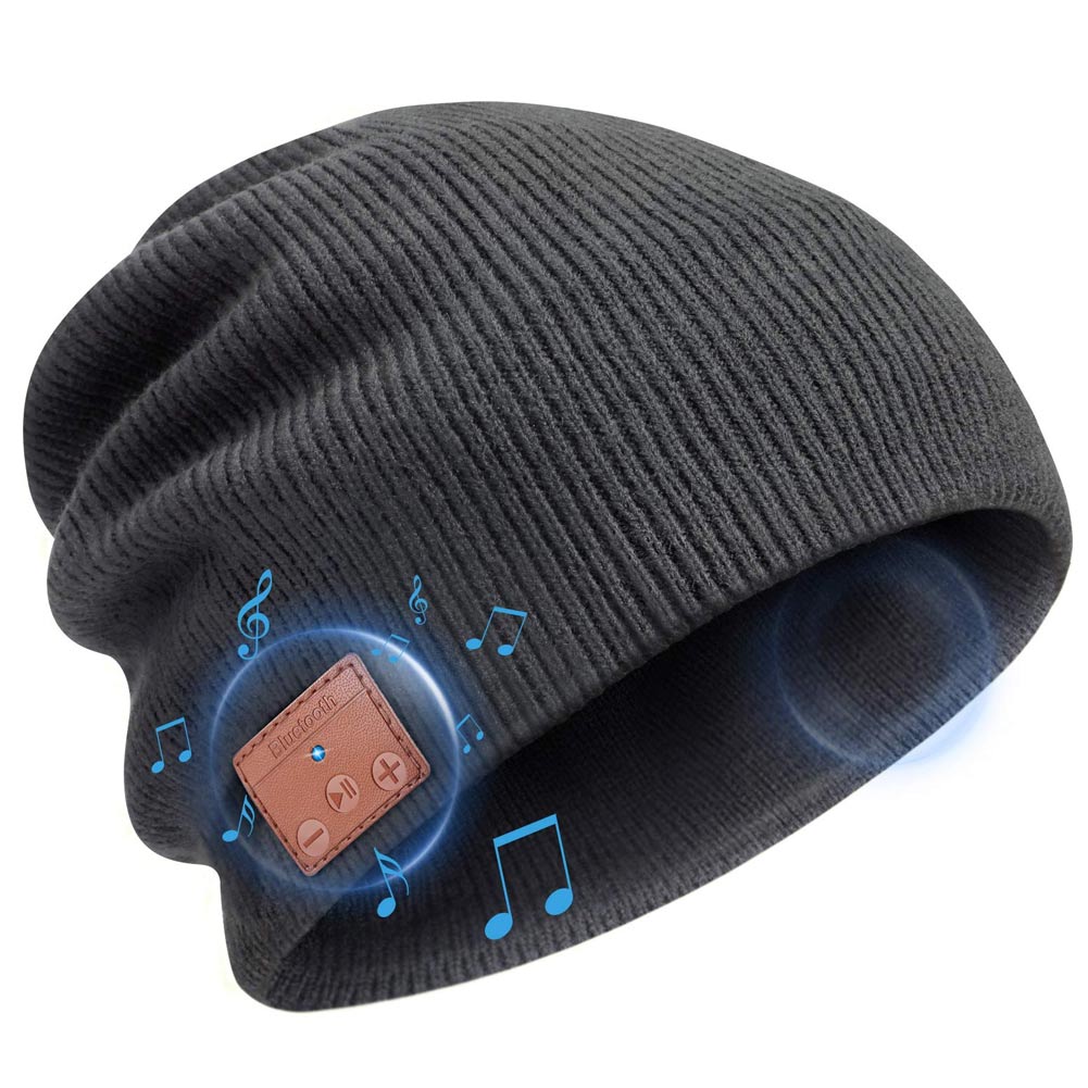 Beanie Hat Cap with Bluetooth 4.2 Headphones Built-in Stereo Speakers Christmas H9: Grey