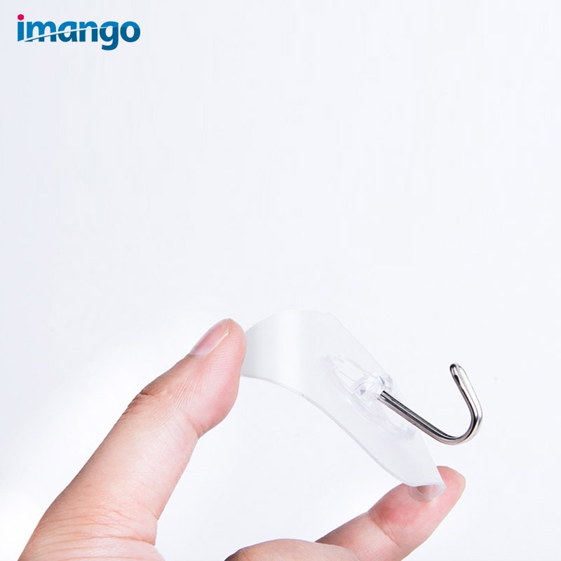 Set van 15 plakhaken, zuignap, glazen deurhaak, kledinghanger, hoedenhanger, badkamer, keukentas, transparante stalen haak