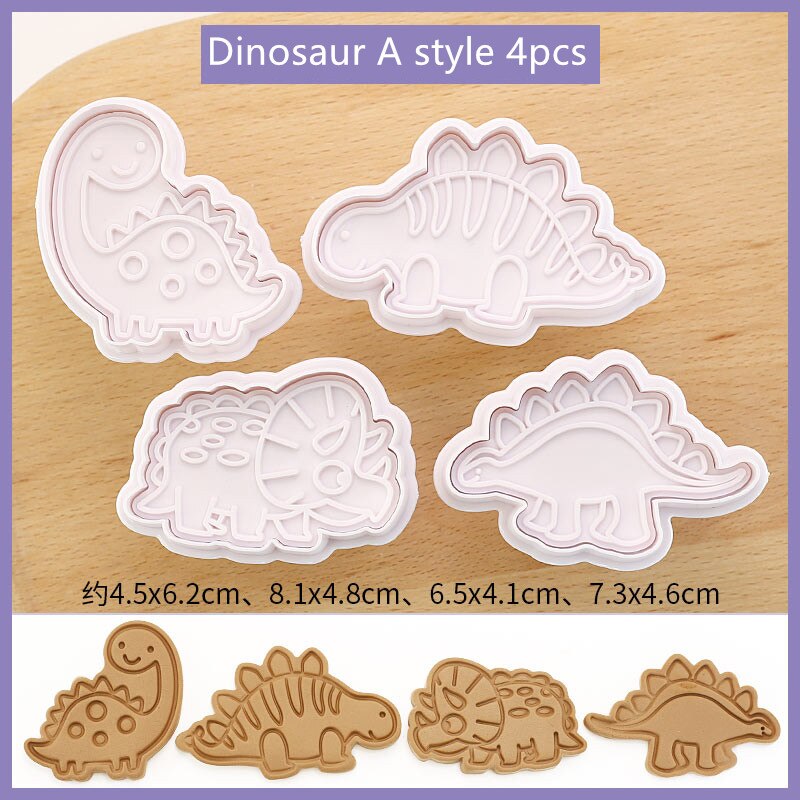 3Pcs Cookie Stempel Biscuit Mold 3D Plunger Halloween/Kerst Cookie Cutters Diy Bakvorm Kerst Formulieren Voor cookies: 1