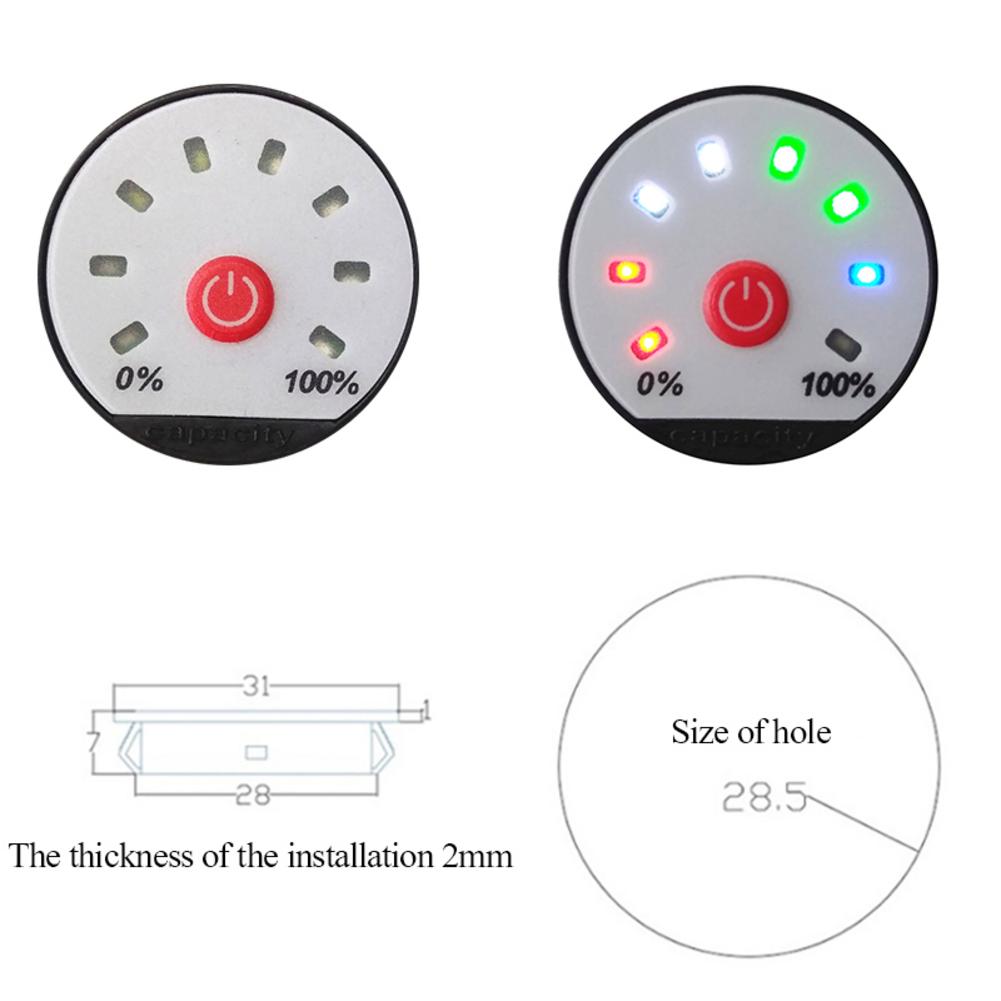 Batterij Indicator 8-65V Universele Lcd Auto Zuur Lood Lithium Batterij Capaciteit Indicator Digitale Voltmeter Voltage Tester JS-8T