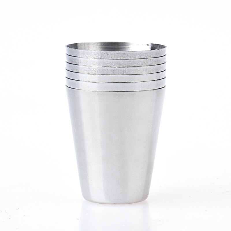 6 stainless steel cups bar wine glass drinking water tea cup tumbler camping cup modern For Home Bar #43: Default Title