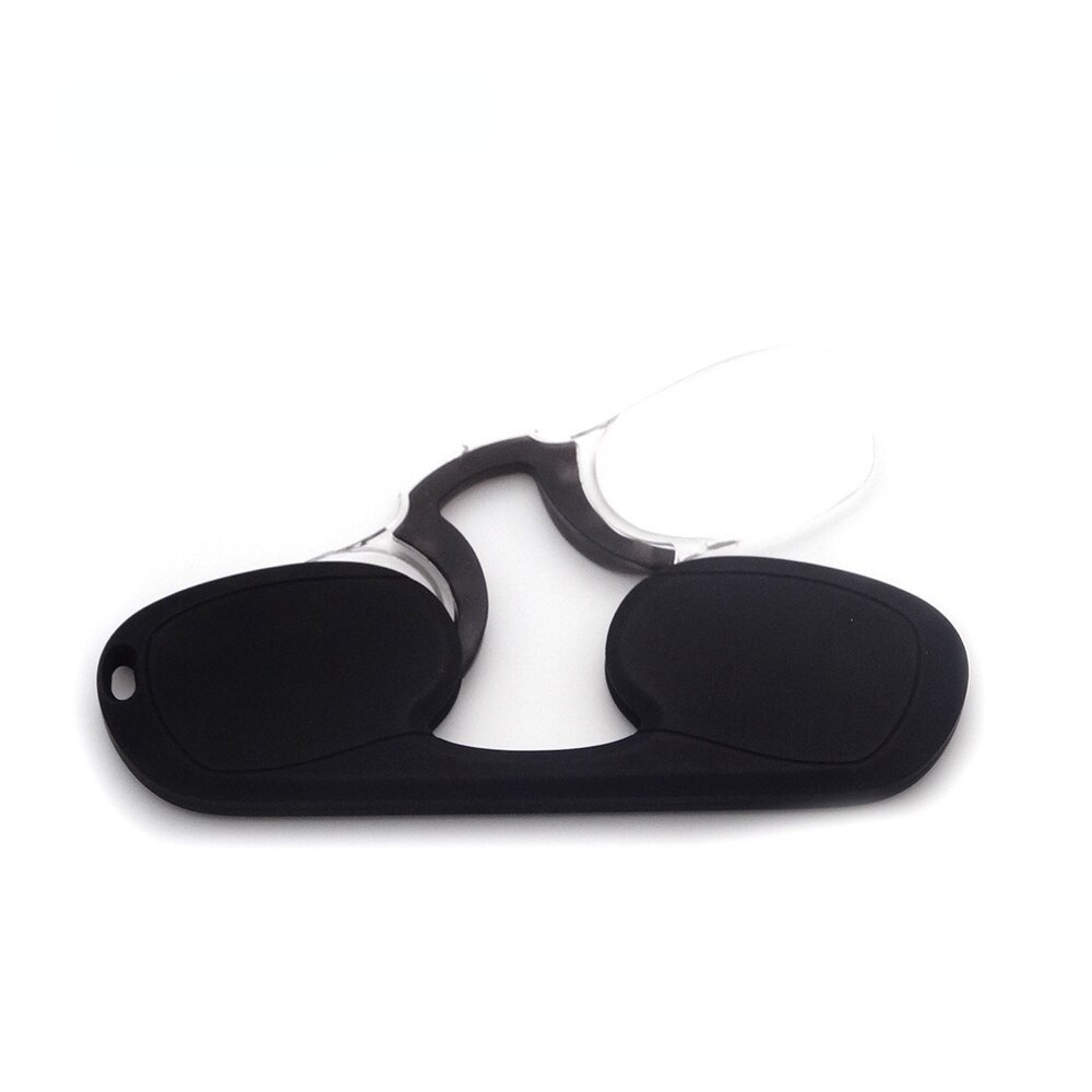 Mini gafas de lectura con Clip para hombre y mujer, anteojos recetados, sin patillas, Pince-nez1.0 + 1,5 + 2,0 + 2,5 + 3,0 + 3,5: Negro / +300