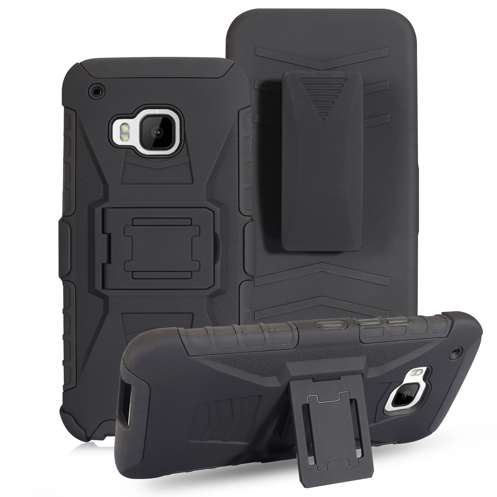 Funda armadura para fundas HTC One M9 armadura de la cubierta del caso para coque HTC M9 funda con soporte