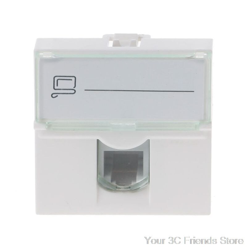 CAT6 Network Module Information Socket RJ45 8P8C Connector Adapter Keystone Jack Standard Wall Plate Ju29 20: 45mm X 45 mm