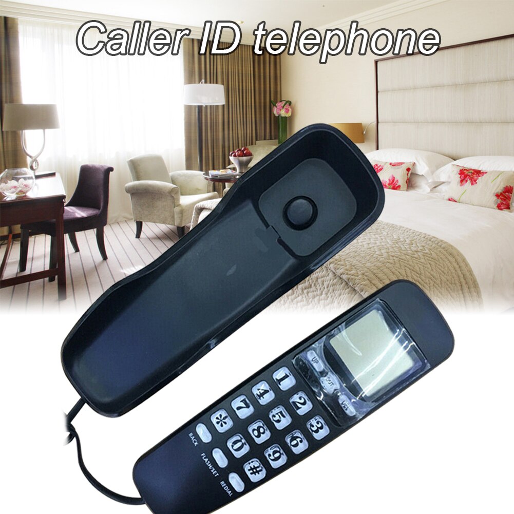 Call Memory Callback Business Landline Corded Telephone Caller ID Home Office Mini Portable LCD Display Wall Mounted Hotel