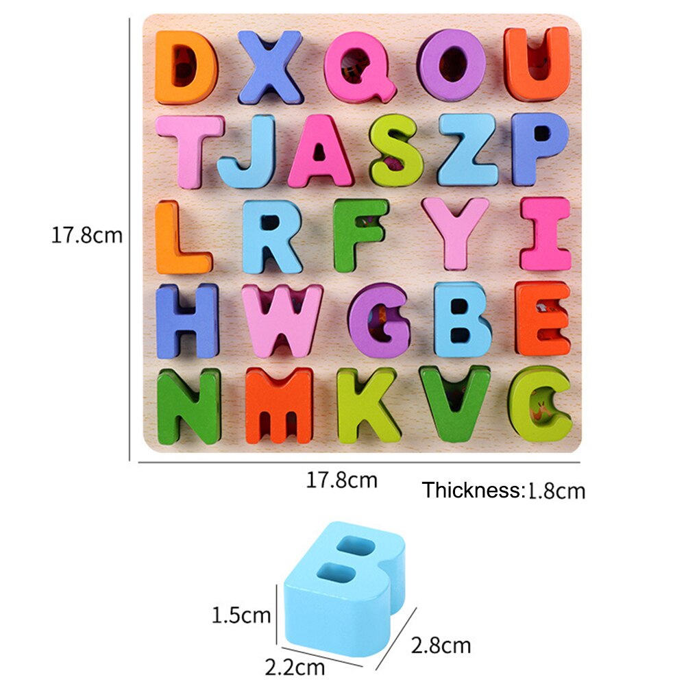 Alphabet ABC Numbers Wooden Puzzles Lacing Beads Game Education Children Toy Kids Educational Toys for Children