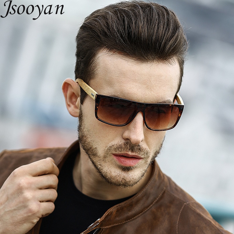 Jsooyan Wooden Frame Sunglasses Men Women Driving Eyewear Vintage UV400 Sun Glasses Shades lunette oculo