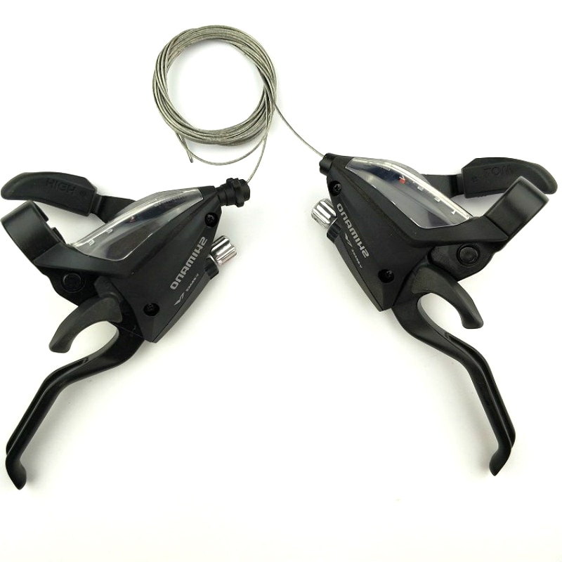 21/24/27speed MTB Bike Thumb Shifter Top Mount Shifters with Inner Cable Gear Shifter Lever EF65-7-8-9 Accessaries: EF65-7