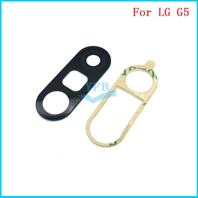 2PCS For LG G5 G6 G7 V10 V20 V30 Q6 Back Rear Camera Glass Lens With Adhesive Replacement Parts