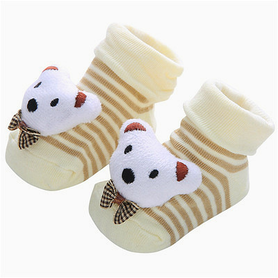 Baby Socks Rubber Anti Slip Floor Cartoon Kids Toddlers Autumn Spring Animal Newborn: Bear