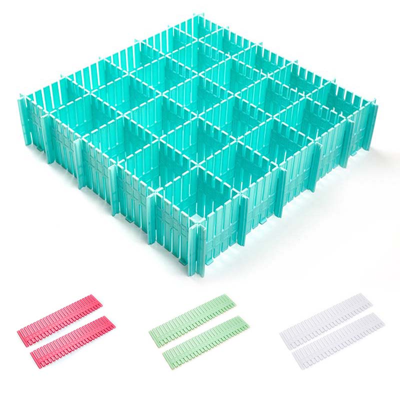 2/4PCS DIY Drawer Dividers Drawer Separator Organizers DIY Plastic Grid Adjustable Plastic Divider Household Storage Daily Use