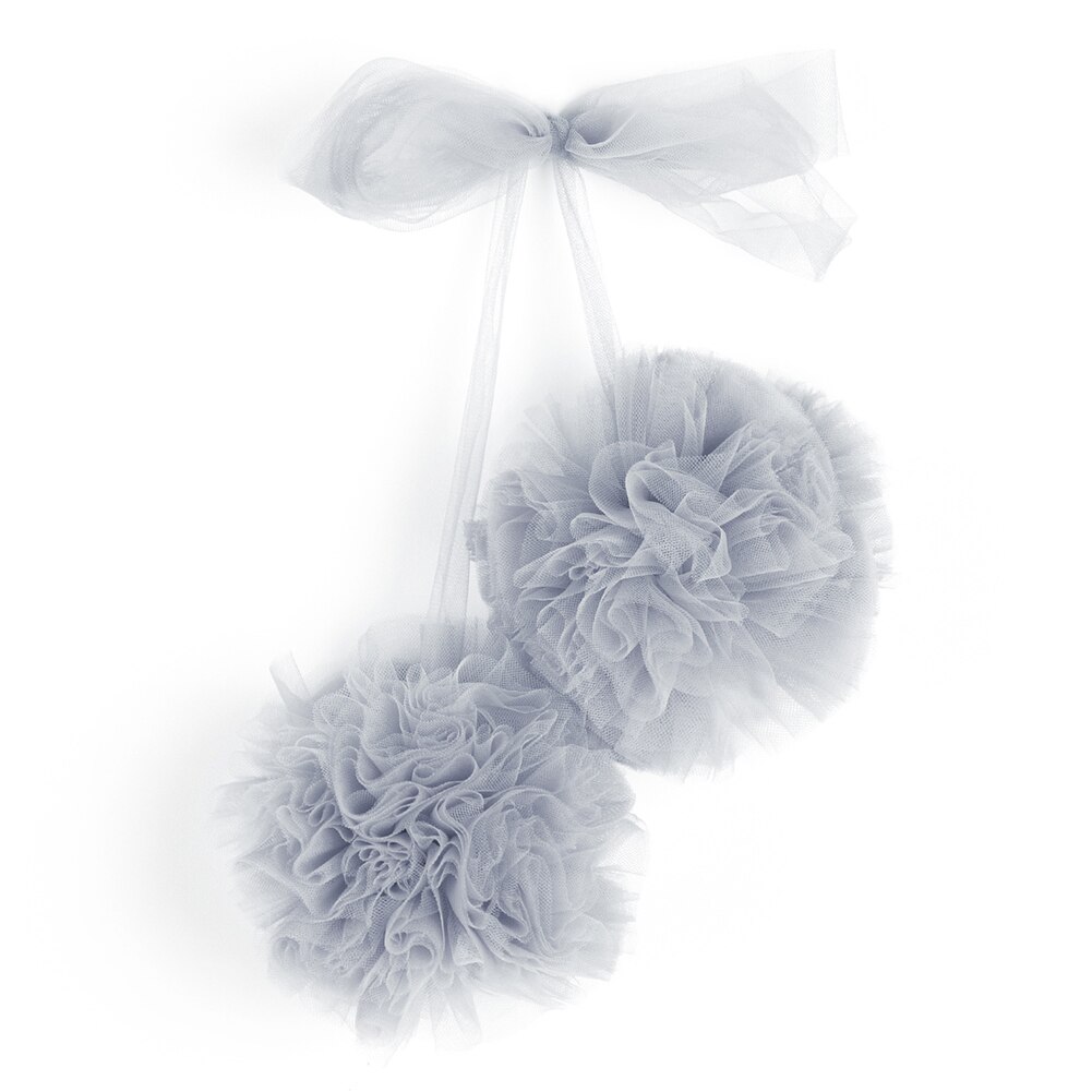 Hang Decorations Baby Room Mosquito Net Party DIY Carft Ornament Home Children Wedding Accessories Garland Ball: Grey