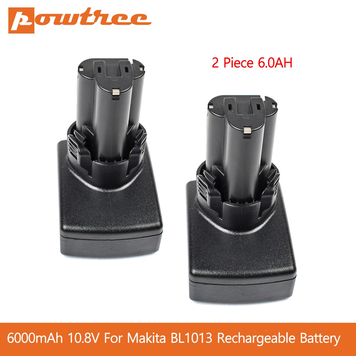 Powtree 10.8v 6000 mah litium-ioni-akku makita 12v 4.0ah bl1013 bl1014 lct 204 df330d td090d y70: 2 kpl 6.0ah