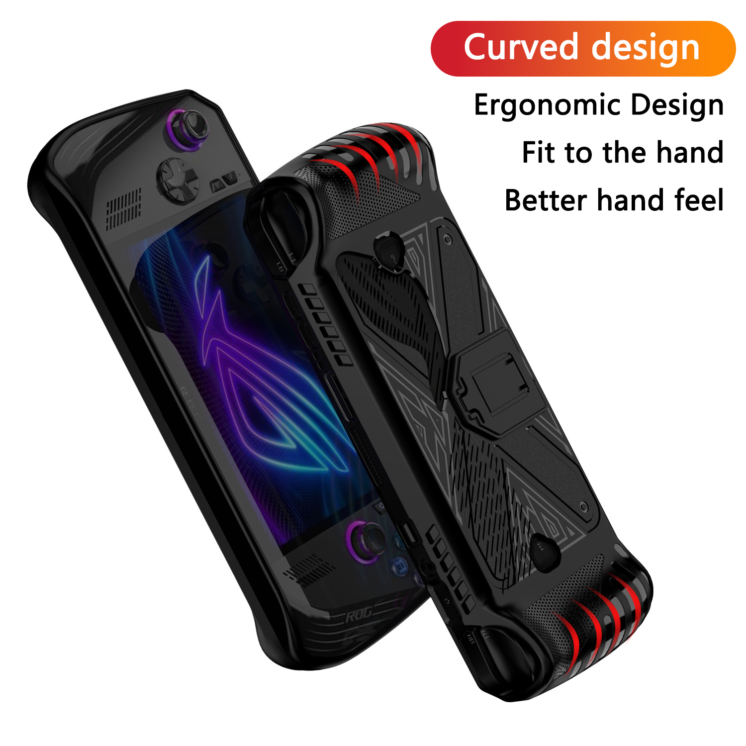 Pour ASUS ROG Ally X étui de protection avec support coque souple en Silicone TPU housse tout compris pour ROG ally X couverture