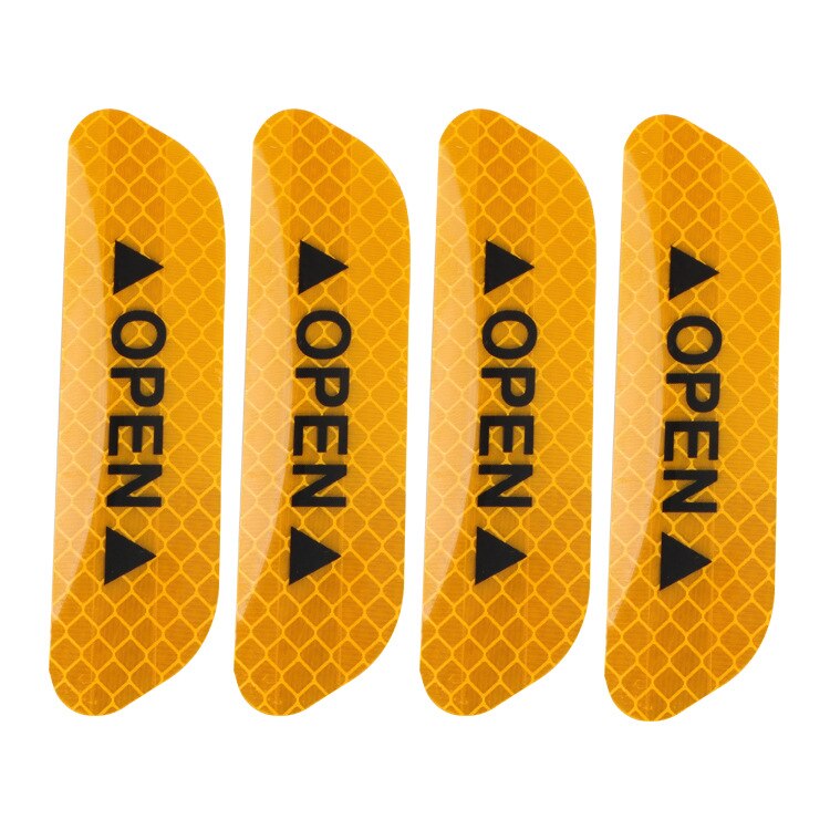 Reflectante Reflector Sticker Car Exterior Accessories Adhesive Reflective Tape Reflex Exterior Warning Strip Protect Car Body: Yellow