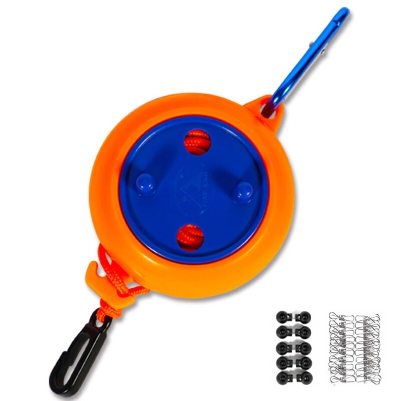 Portable Travel Clothesline Cord Adjustable Windproof Anti-slip Camping Clothes Hanging Line Laundry Drying Rope Trip: 2