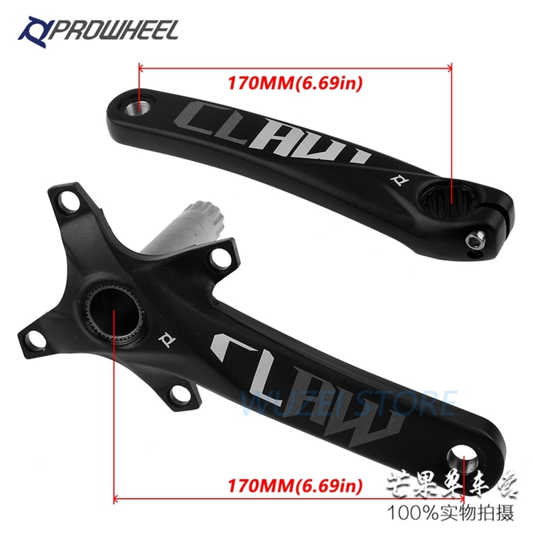Pedaleira de bicicleta mountain bike proroda 104bcd 170mm, pedaleira de liga de alumínio com parte inferior na bicicleta mtb com bb 1/2x1 0/11 peças de bicicleta de velocidade,