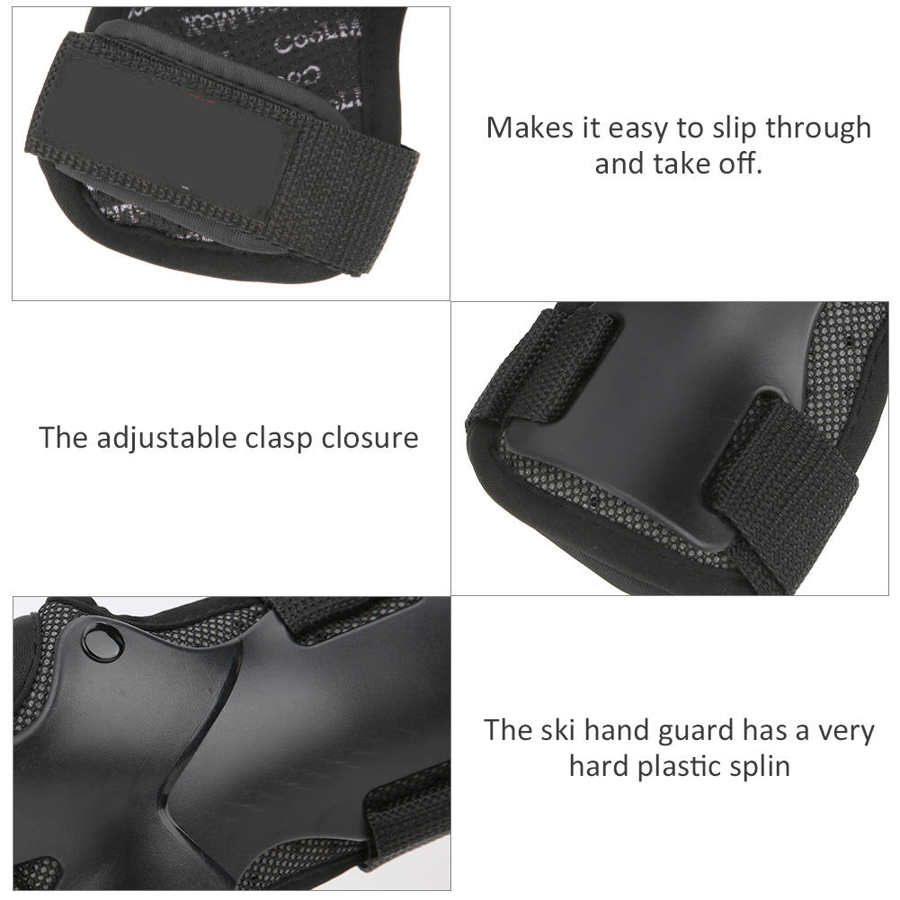 2Pcs Skiing Hand Guard Gloves Ski Wrist Support Protector Skiing Palm Protection Hand Roller Skating Skiing Snowboarding